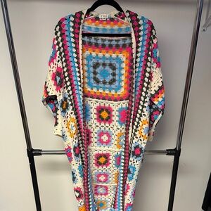 POL Multicolor Crochet Sweater